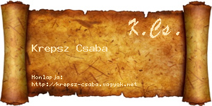 Krepsz Csaba névjegykártya